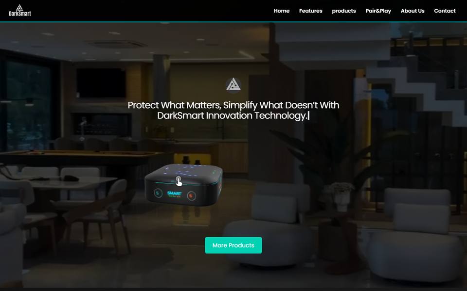 DarkSmart smart-home website